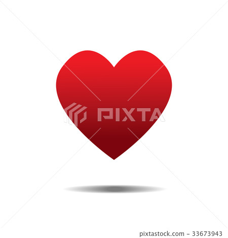 Red heart Icon Vector. Love symbol.Valentine's Day - Stock Illustration ...