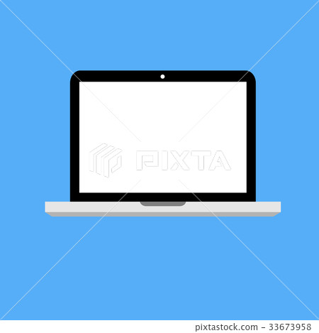 Laptop black gray icon in trendy flat style - Stock Illustration ...