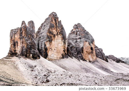 The three peaks of Lavaredo, Dolomites The three peaks of Lavaredo, Dolomites 33673969