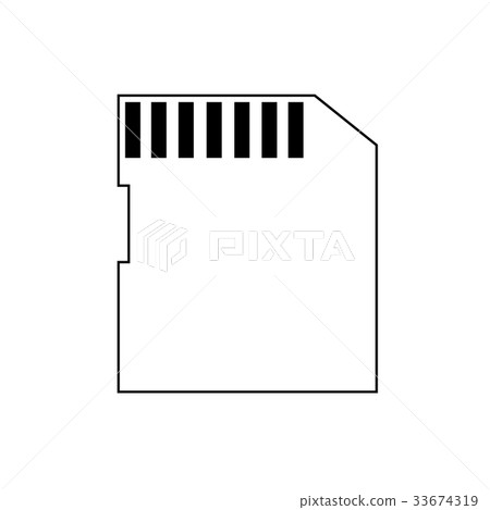 Vector Icon SD card isolated on white background - Stock Illustration ...