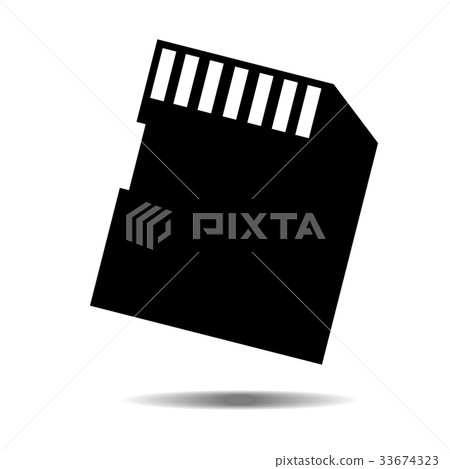 Vector Icon SD card isolated on white background - Stock Illustration ...