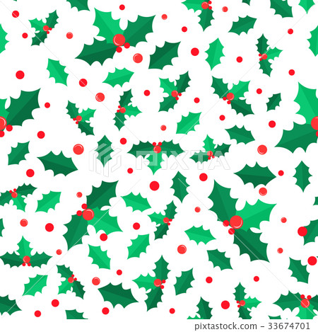 Mistletoe Tree with Red Balls Seamless Pattern Mistletoe Tree with Red Balls Seamless Pattern 33674701