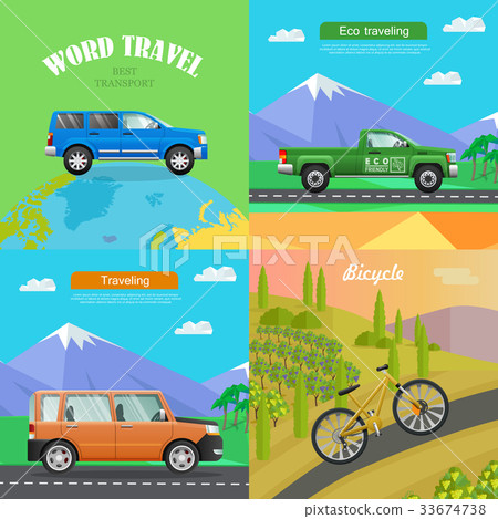 Transport. Collection of Four Auto Illustrations 33674738