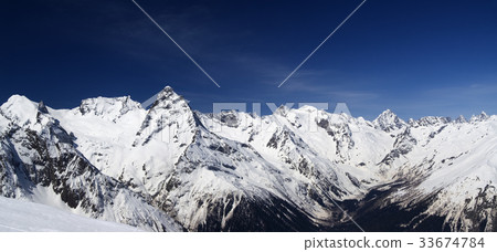 Panorama Caucasus Mountains Panorama Caucasus Mountains 33674784