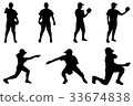 棒球外野手剪影 33674838