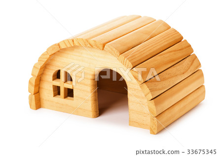Wooden house for rodents 33675345