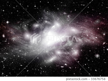Stars, dust and gas nebula in a far galaxy Stars, dust and gas nebula in a far galaxy 33676758