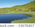 mountain scenery with lake in Carpathians 33676807