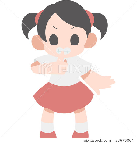 A girl who poses quietly 33676864