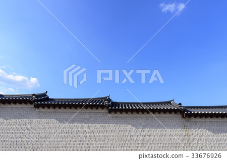 籬笆,景福宮(歷史遺址117),鐘路區,首爾,韓國 籬笆,景福宮(歷史遺址117),鐘路區,首爾,韓國 33676926