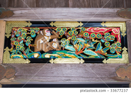Nikko Toshogu Monkey Sculpture (Tochigi Prefecture Nikko City) As of August 2017 Nikko Toshogu Monkey Sculpture (Tochigi Prefecture Nikko City) As of August 2017 33677237