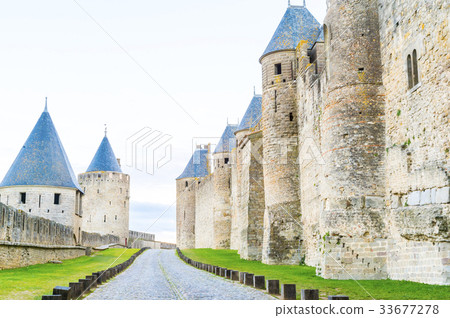 Historic fortified city Carcassonne 33677278