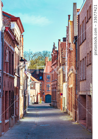 Street view in Bruges, Belguim Street view in Bruges, Belguim 33677421