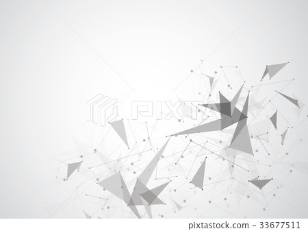Gray Abstract polygonal space low poly background Gray Abstract polygonal space low poly background 33677511