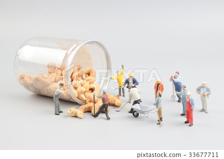 Tiny toy mining nuts with bottle Tiny toy mining nuts with bottle 33677711