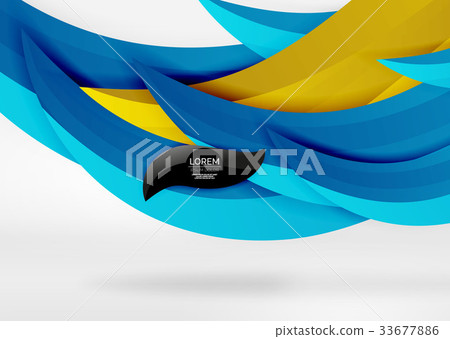 Vector colorful wave lines in white and grey 3d Vector colorful wave lines in white and grey 3d 33677886