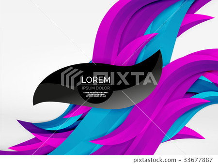 Vector colorful wave lines in white and grey 3d Vector colorful wave lines in white and grey 3d 33677887