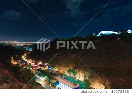 Night view from the Big Hrazdan Bridge, Yerevan 33678488