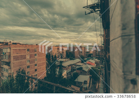 Old high-rise buildings in Yerevan, Armenia Old high-rise buildings in Yerevan, Armenia 33678658