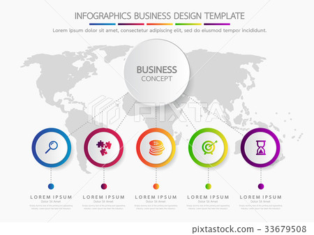 Vector Infographic Template Business Concept - Stock Illustration ...