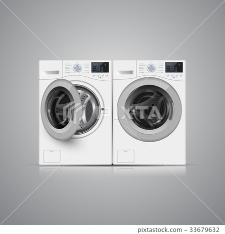 Vector illustration of  two   washers  33679632
