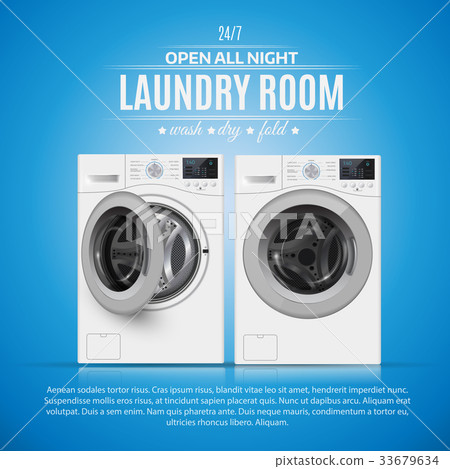 Laundry Room realisic vector illustration Laundry Room realisic vector illustration 33679634
