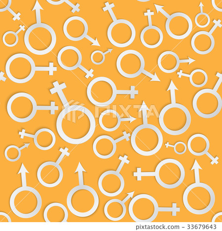 Stylish background seamless patter gender sign 33679643