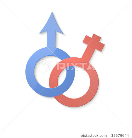 Venus and Mars female and male symbol 33679644