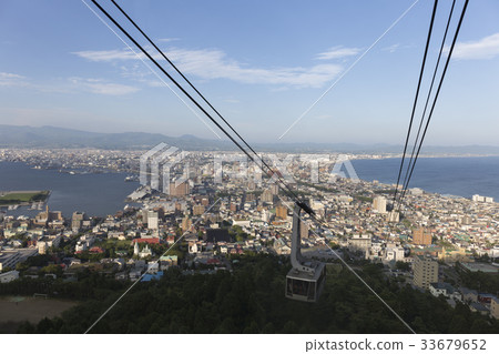 Hakodate view Ropeway from the window Hakodate view Ropeway from the window 33679652