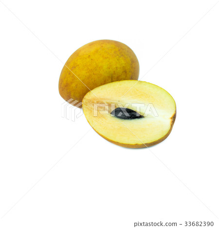 Sapodilla isolated on the white background 33682390
