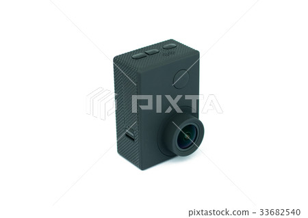 Camera Action Cam isolated on white background. 33682540