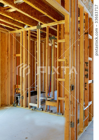 unfinished wood frame building or house unfinished wood frame building or house 33683717