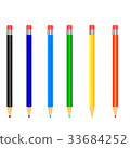 Colored Crayons, vector illustration 33684252