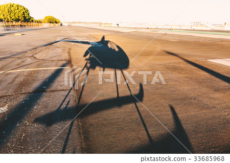Shadow of a helicopter Shadow of a helicopter 33685968