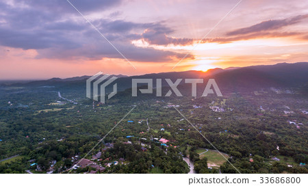 beautiful of sunset at mountain beautiful of sunset at mountain 33686800