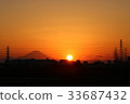 Fuji and sunset 33687432