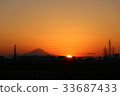 Mount Fuji and the sunset 33687433