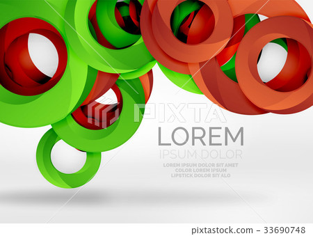 Modern 3d ring vector abstract background Modern 3d ring vector abstract background 33690748