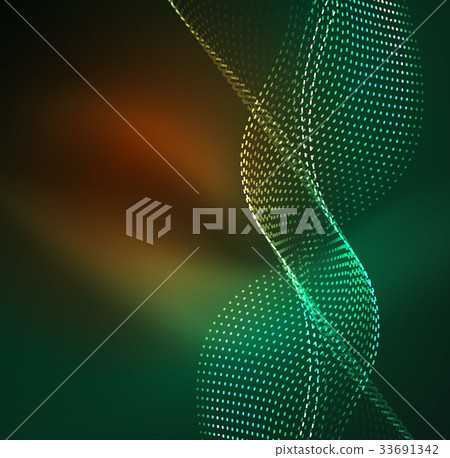 Vector wave particles background Vector wave particles background 33691342
