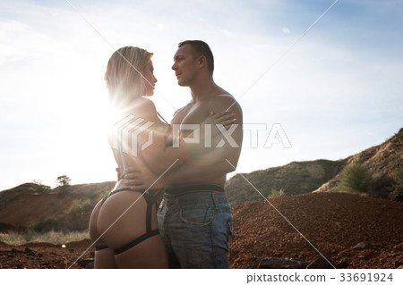 Sexy young couple in love wearing stylish trendy 33691924