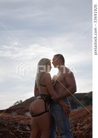 Sexy young couple in love wearing stylish trendy 33691926