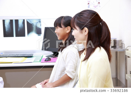 Girls and mothers to be examined at the hospital 33692186