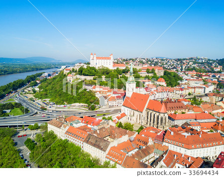 Bratislava aerial panoramic view 33694434