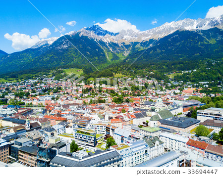 Innsbruck aerial view, Austria Innsbruck aerial view, Austria 33694447