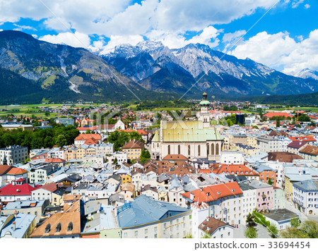 Hall Tirol aerial view Hall Tirol aerial view 33694454