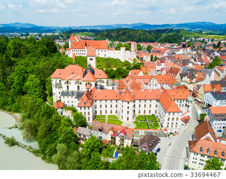 Fussen town aerial view 33694467
