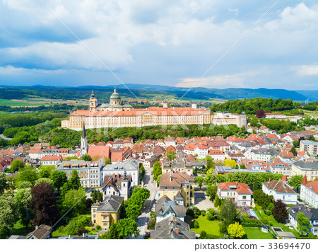Melk Monastery aerial view Melk Monastery aerial view 33694470
