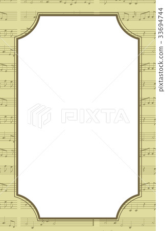 簡單的樂譜風格框架模板 33694744