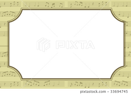 簡單的樂譜風格框架模板 33694745