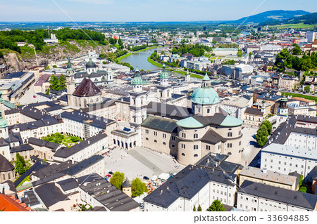 Salzburg aerial panoramic view 33694885
